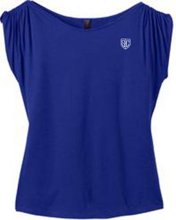 Ladies Modal Shoulder Tee, Lapis Blue